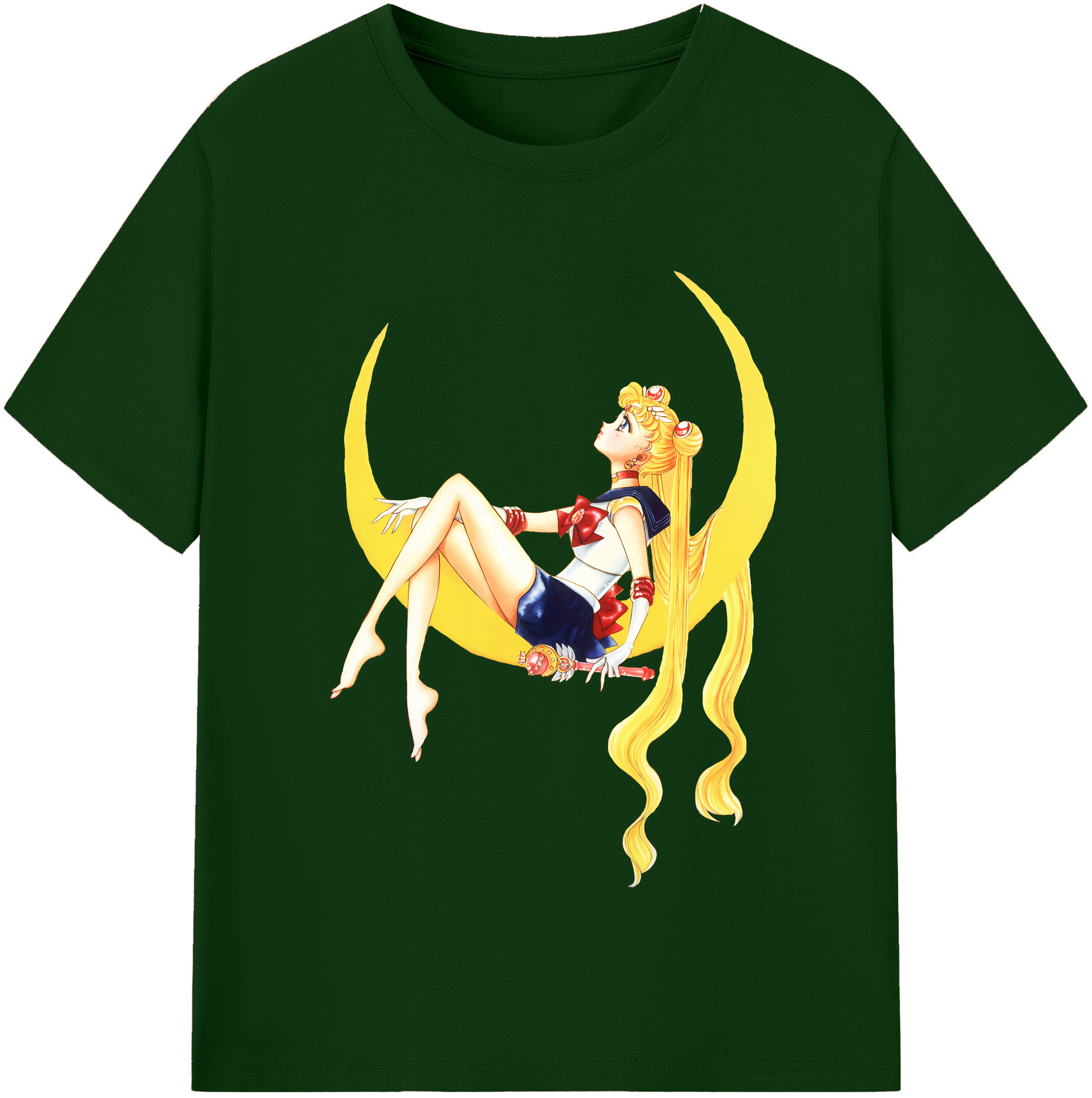 （画像用） 美少女戦士セーラームーン 月野 うさぎ つきの うさぎ Sailor Moon Tsukino Usagi 綿100％半袖Tシャツ（フロントプリント）